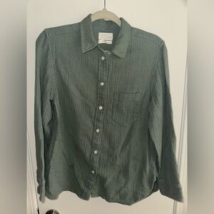 J. CREW Women’s Olive Button Down Shirt